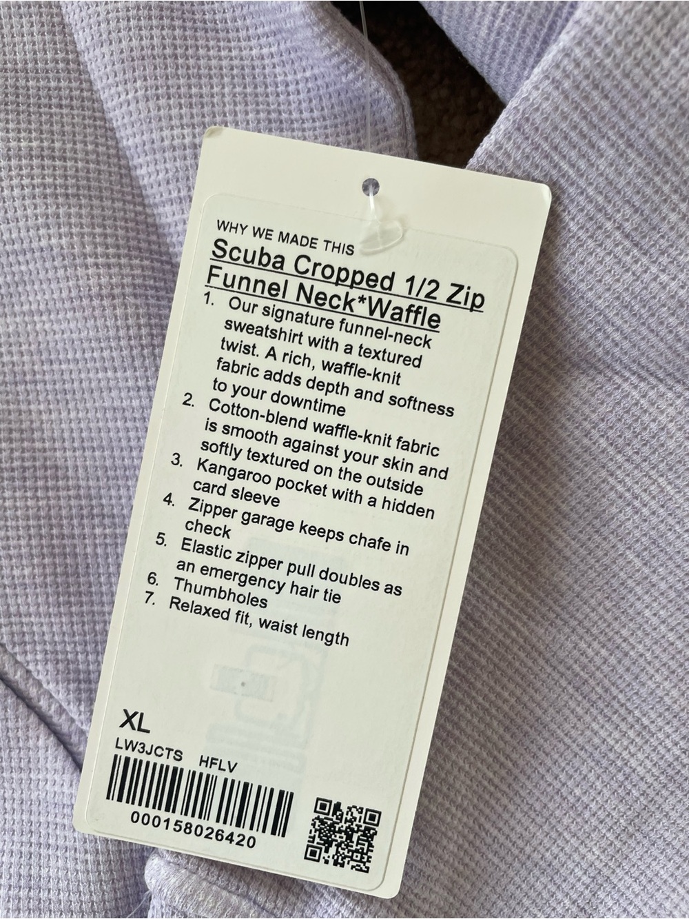 lululemon athletica Scuba Cropped Funnel-Neck Half Zip Waffle NWT - Picture 5 of 7